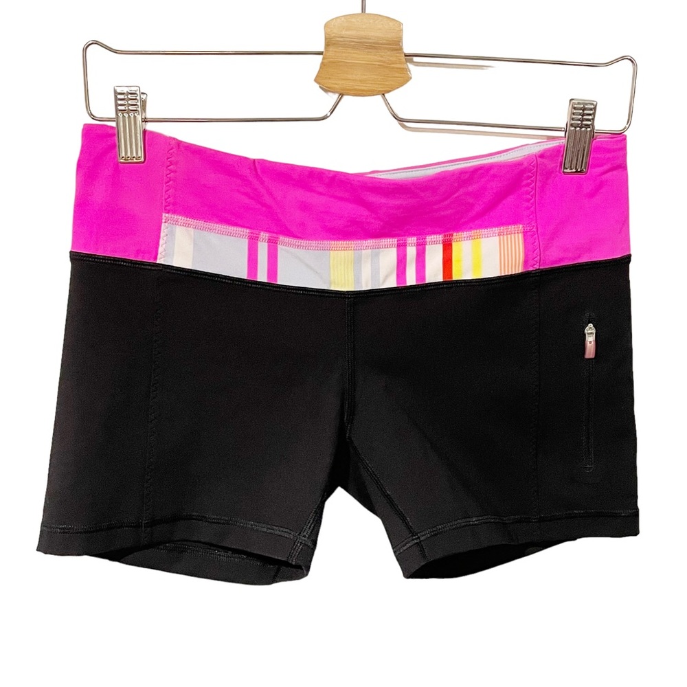 Lululemon Size 10 Black Fast Track Shorts Pull on Athletic Workout